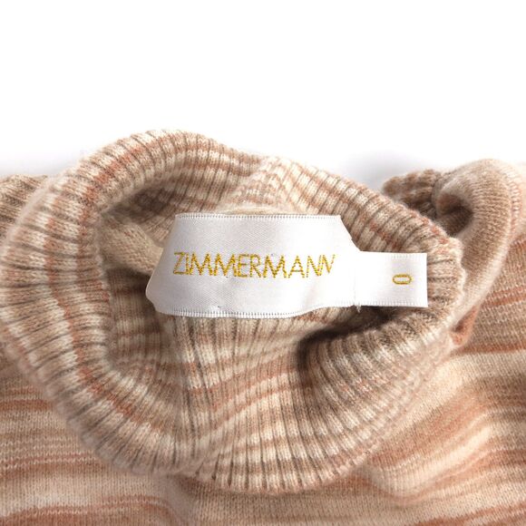 NEW Zimmermann 100% Cashmere Sweater Bishop Sleeve Striped Boho Quiet Luxury - Picture 2 of 6